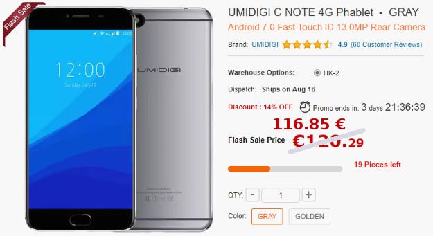 UMIDIGI C Note Gearbest