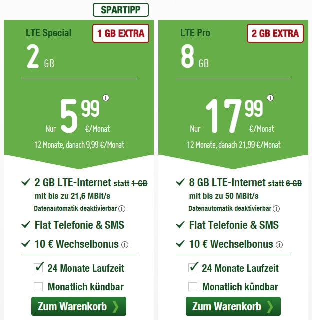 smartmobil LTE Allnet-Flat Tarife