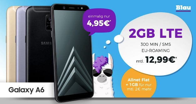 Samsung Galaxy A6 + Blau M bei Blau