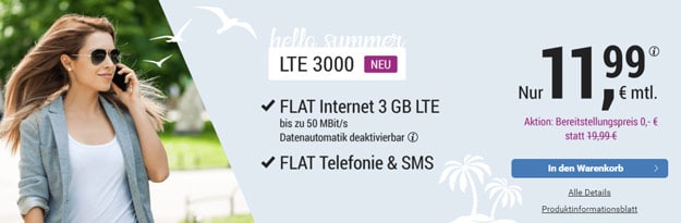 simply LTE Allnet-Flat ab 9,99 € mtl. (Allnet- & SMS-Flat, bis zu 10 GB LTE, o2-Netz) – derzeit ohne AG - auch mtl. kündbar