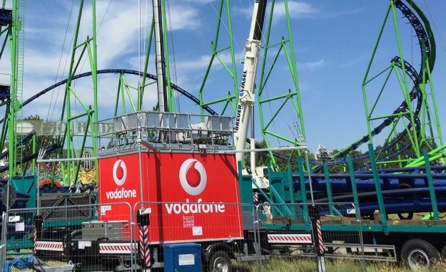 Mobiler Mobilfunkmast von Vodafone