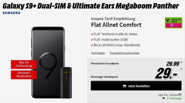 galaxy s9 plus flat allnet comfort md telekom