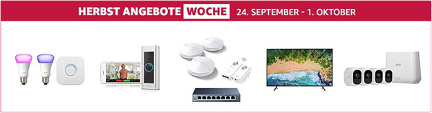 Amazon Herbst Angebote Woche: Hochwertige Smart-Home-Produkte zum Sparpreis und vieles mehr
