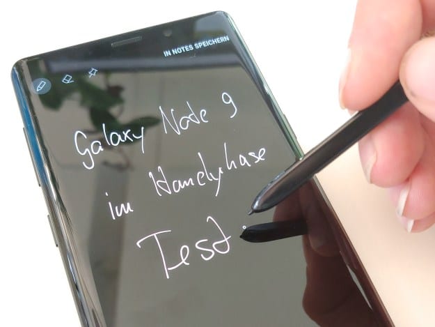Samsung Galaxy Note 9 Test mit dem S-Pen, Stylus