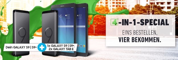 Samsung Galaxy S9 Doppelpack + Vodafone Smart L Plus bei DeinHandy