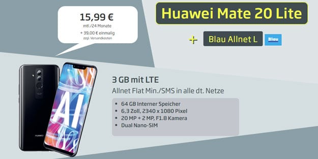 Huawei Mate 20 lite + Blau Allnet L