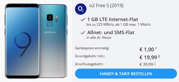 samsung galaxy s9 + o2 free s