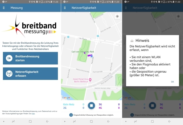 Breitbandmessung und Netzabdeckung