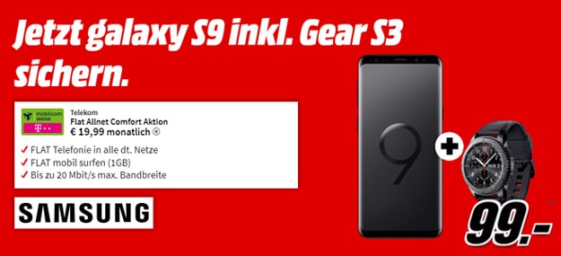 Galaxy S9 mit Telekom Flat Allnet Comfort