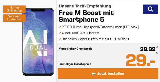 Huawei Mate 20 Pro + o2 Free M Boost