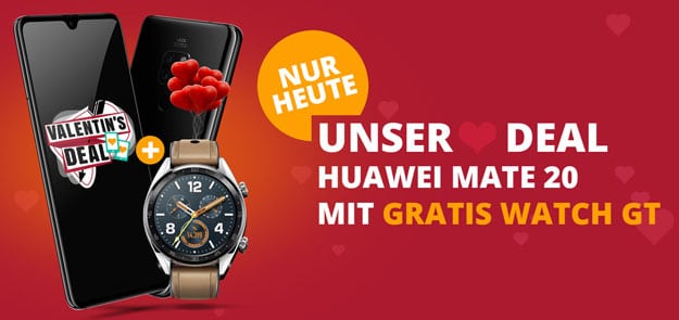 Huawei Mate 20 + Huawei Watch GT Classic + otelo Allnet-Flat Comfort LTE bei Sparhandy