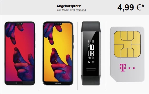 Huawei P20 Pro + Huawei P20 lite + Band 3e + Telekom Magenta Mobil M