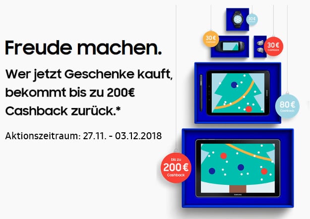 Samsung Freue machen Aktion mit Cashback