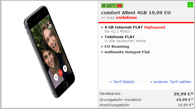 Iphone 6s Vodafone Comfort Allnet Md Fur Eff 9 66 Mtl