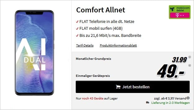 mate 20 pro comfort allnet telekom