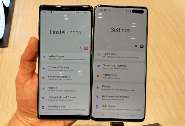 Galaxy S10 Plus so groß wie Galaxy Note 9: Zumindest die Displaydiagonale