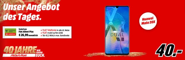 Huawei Mate 20X + Vodafone Flat Allnet Plus (md)