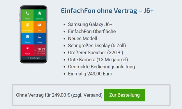 Einschätzung der Deals mit dem Galaxy J6 Plus ohne & mit Vertrag
