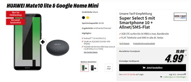 HUAWEI Mate10 lite & Google Home Mini Super Select S