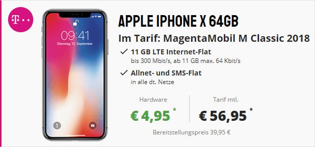 iphone x + telekom magenta mobil m