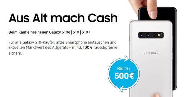 Samsung Aus Alt mach Cash