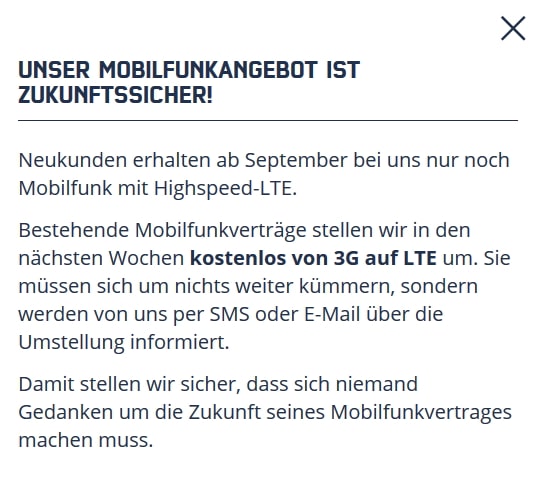 LTE-Freischaltung Freenet